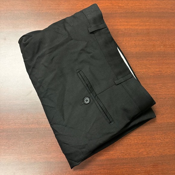Caracciolo Napoli Marlane Dress Pants Mens Size‎ 40 Slacks Black Wool Flaw NWT